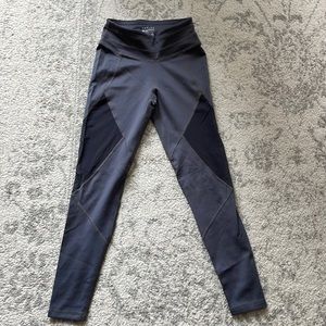 Varley Mix Mesh Tights. Color Stone Grey/Blue XS.